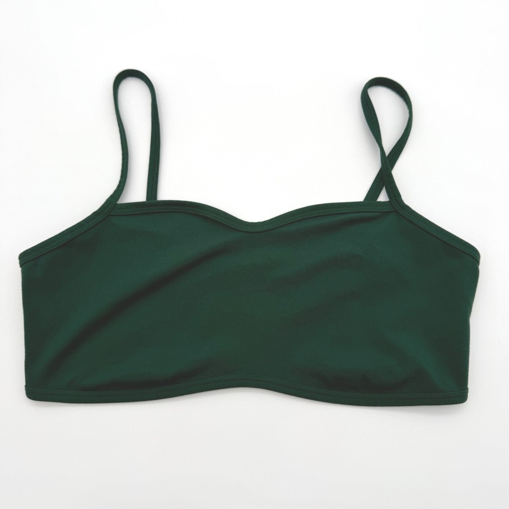 Wild Fable Dark Green Sweetheart Neckline Bralette Sports Bra Womens Small